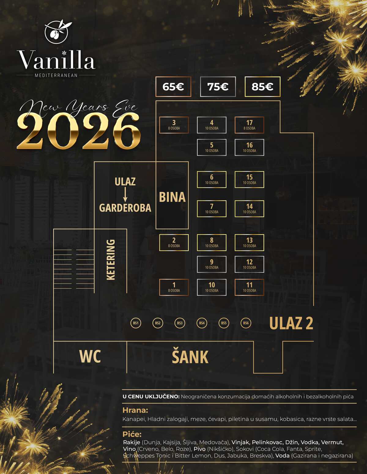 Klub vanilla nova godina mapa drugi sprat